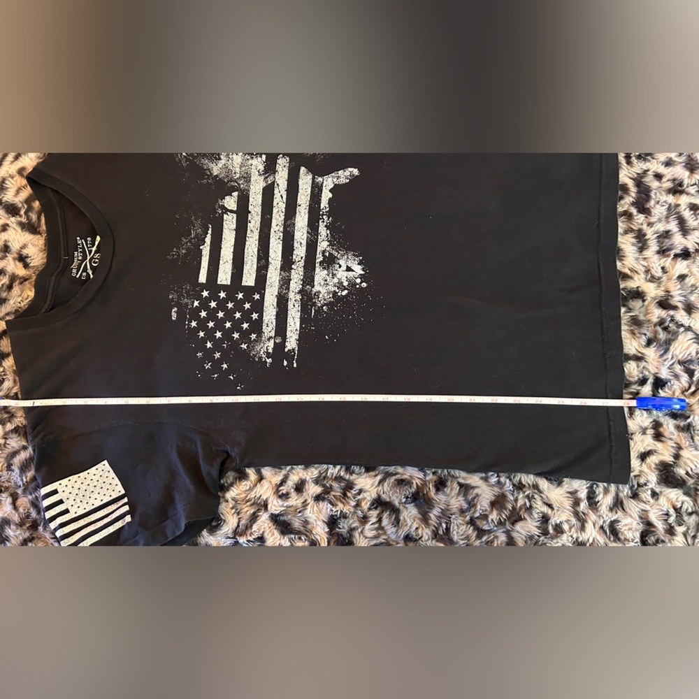 GRUNT STYLE medium T-shirt with distressed flag - Picture 12 of 14